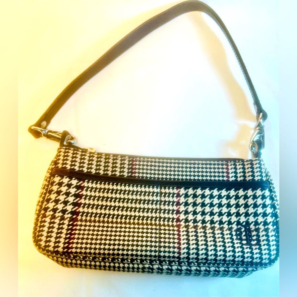 COPY - Lauren Ralph Lauren Pochette Houndstooth Canvas Mini Bag Retro 90s Y2K E…